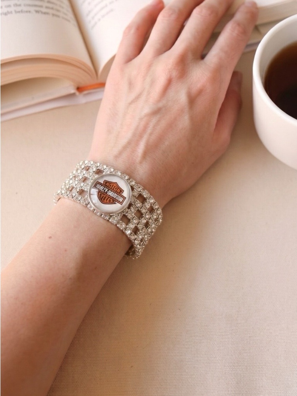 Harley Davidson snap button bracelet